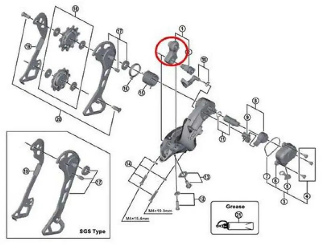 Shimano Deore RD-M8000 Bracket - Zwart - afbeelding 2 van 2