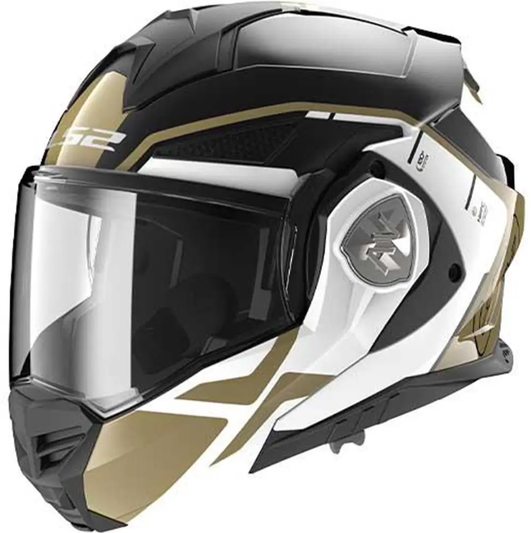 LS2 FF901 Advant X Metryk Zwart Goud 06 Systeemhelm