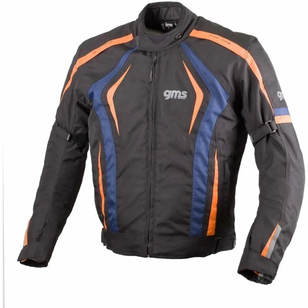 gms Pace Zwart Blauw Oranje Textiele Motorjas