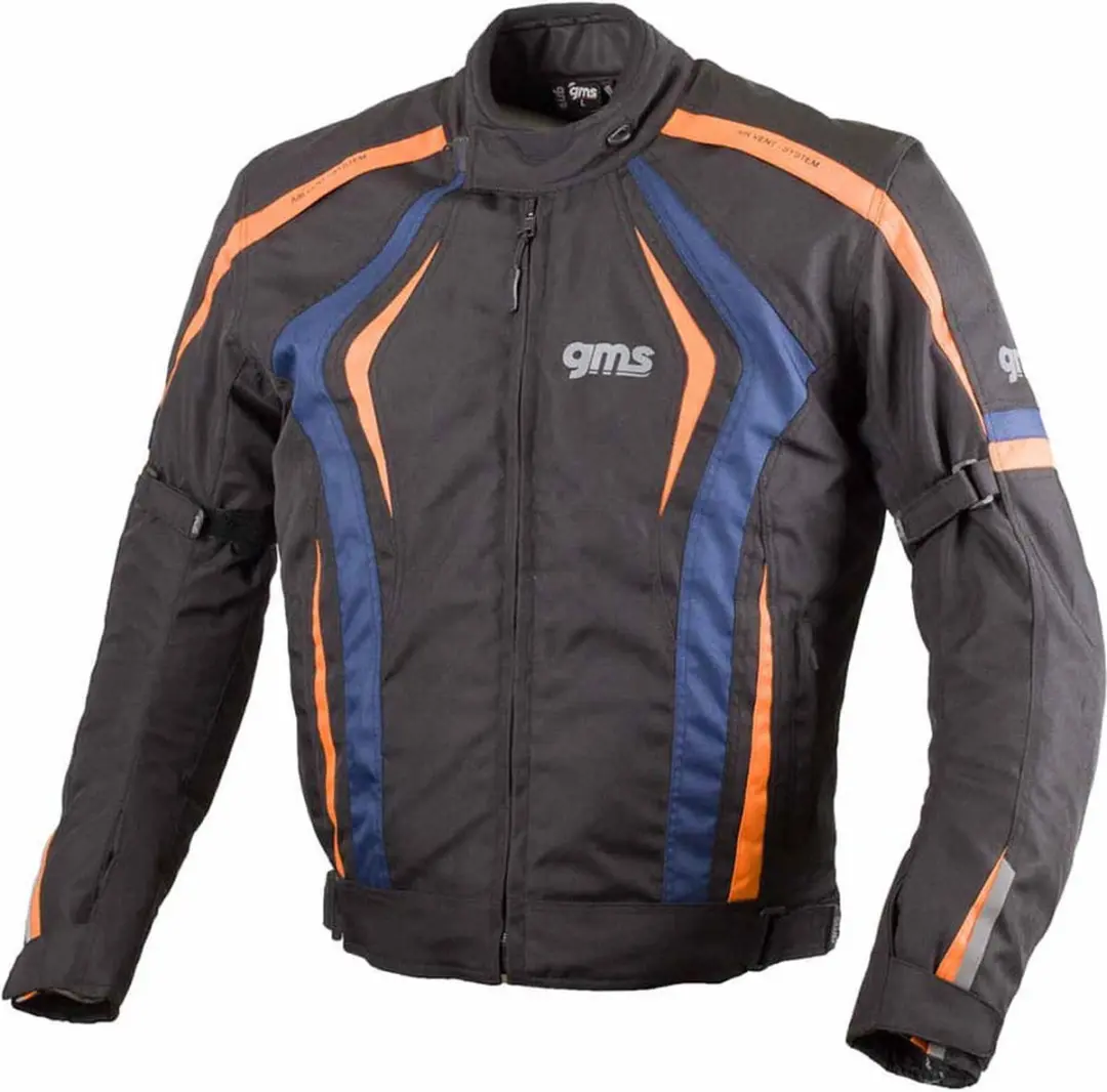Gms Pace Textiele Motorjas 2XL - Zwart/Blauw/Oranje - afbeelding 2 van 2