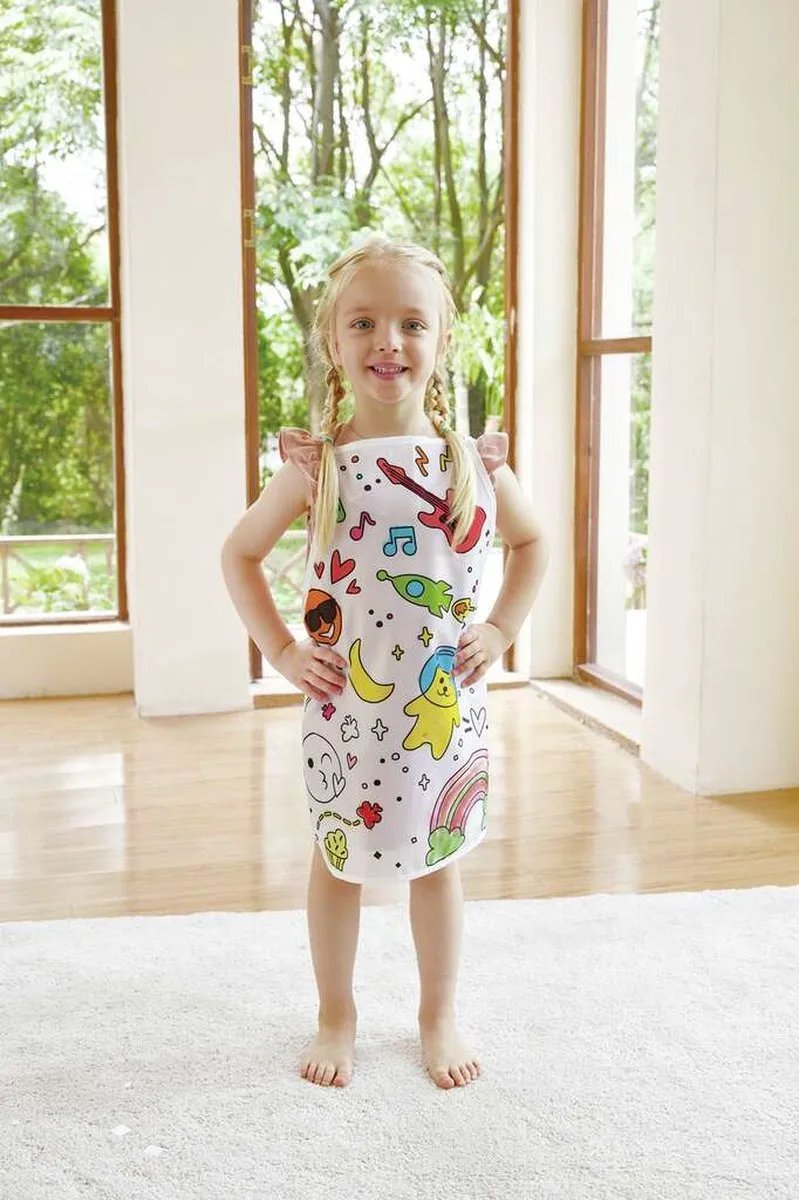 Hape Kleur Mij Kunstschort - 6 Stiften Wit