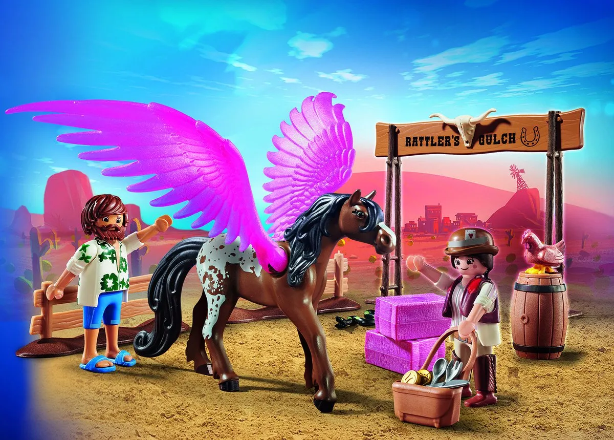 Playmobil The Movie Marla en Del met gevleugeld paard 70074