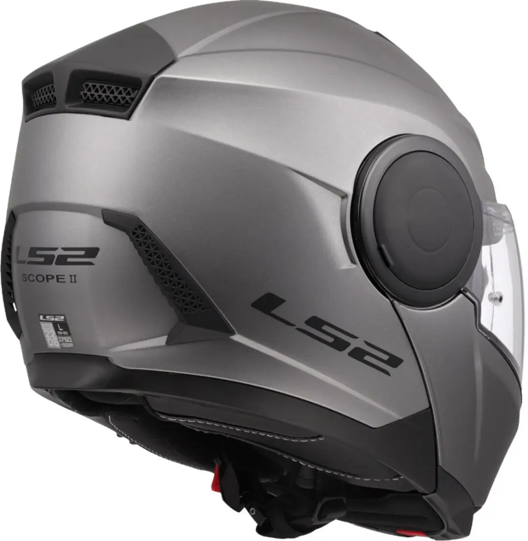 LS2 FF902 Scope II Solid Mat Titanium Systeemhelm - XXL