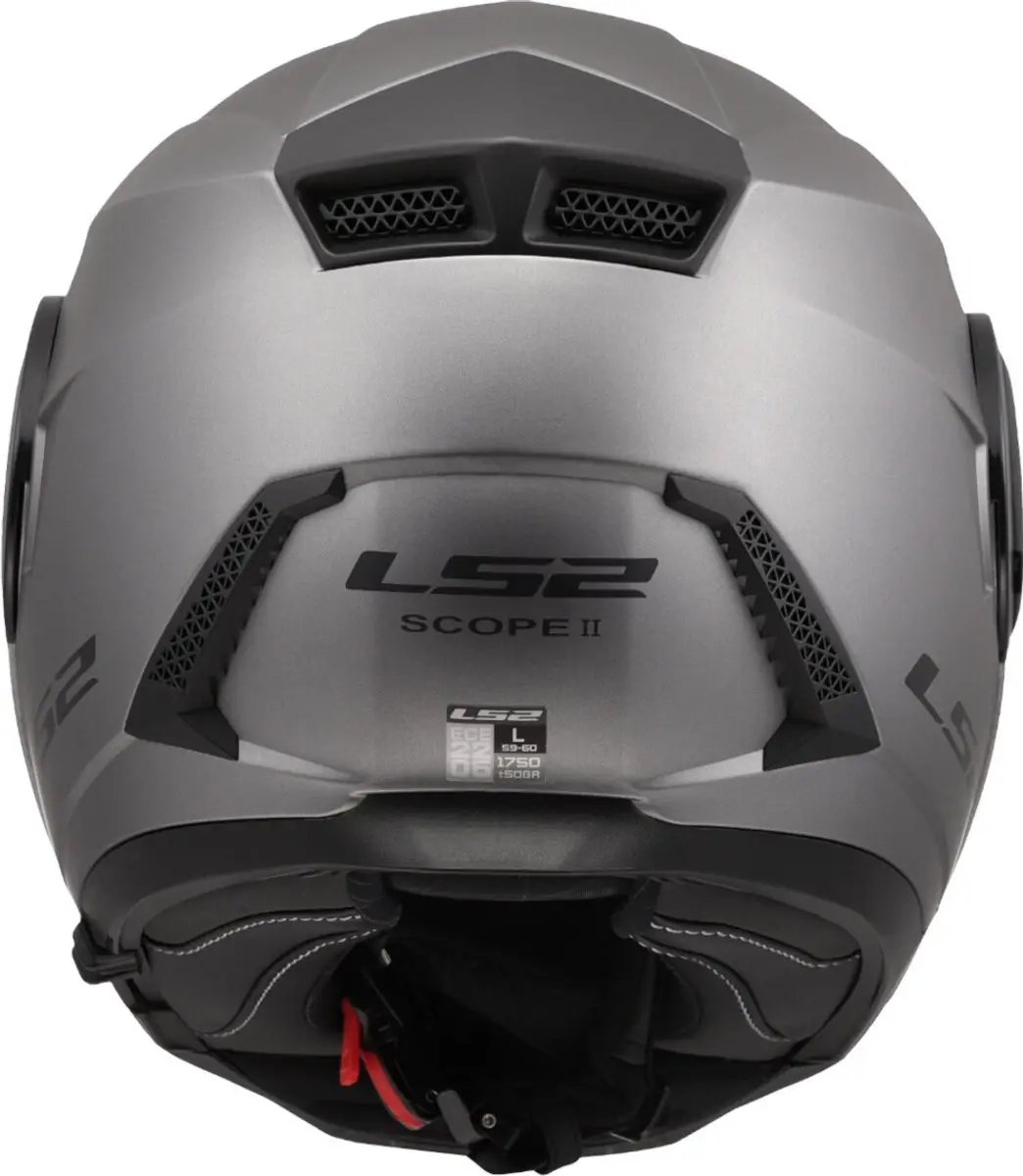 LS2 FF902 Scope II Solid Mat Titanium Systeemhelm - XXL