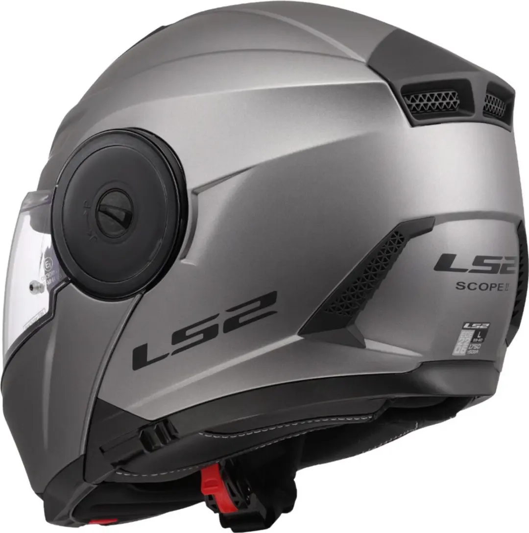 LS2 FF902 Scope II Solid Mat Titanium Systeemhelm - XXL