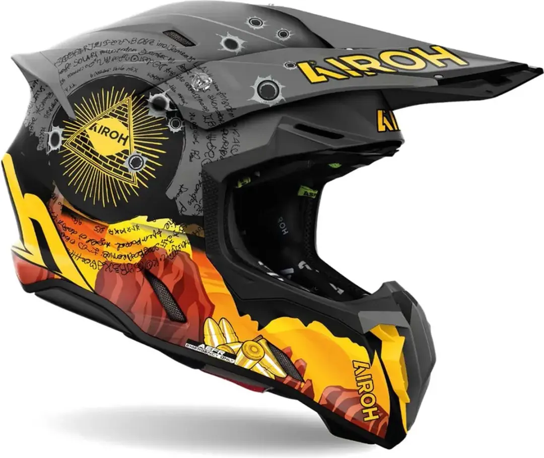 Airoh Twist 3 Adventure Mat Crosshelm XXL - Grijs