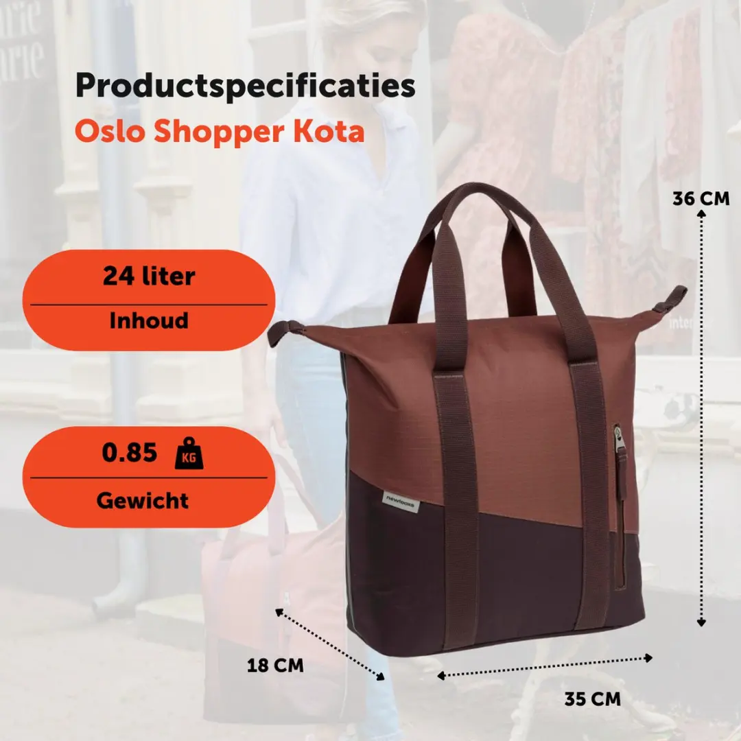 New Looxs Oslo Kota Fietstas - 24L - Burgundy/Rust - afbeelding 2 van 6