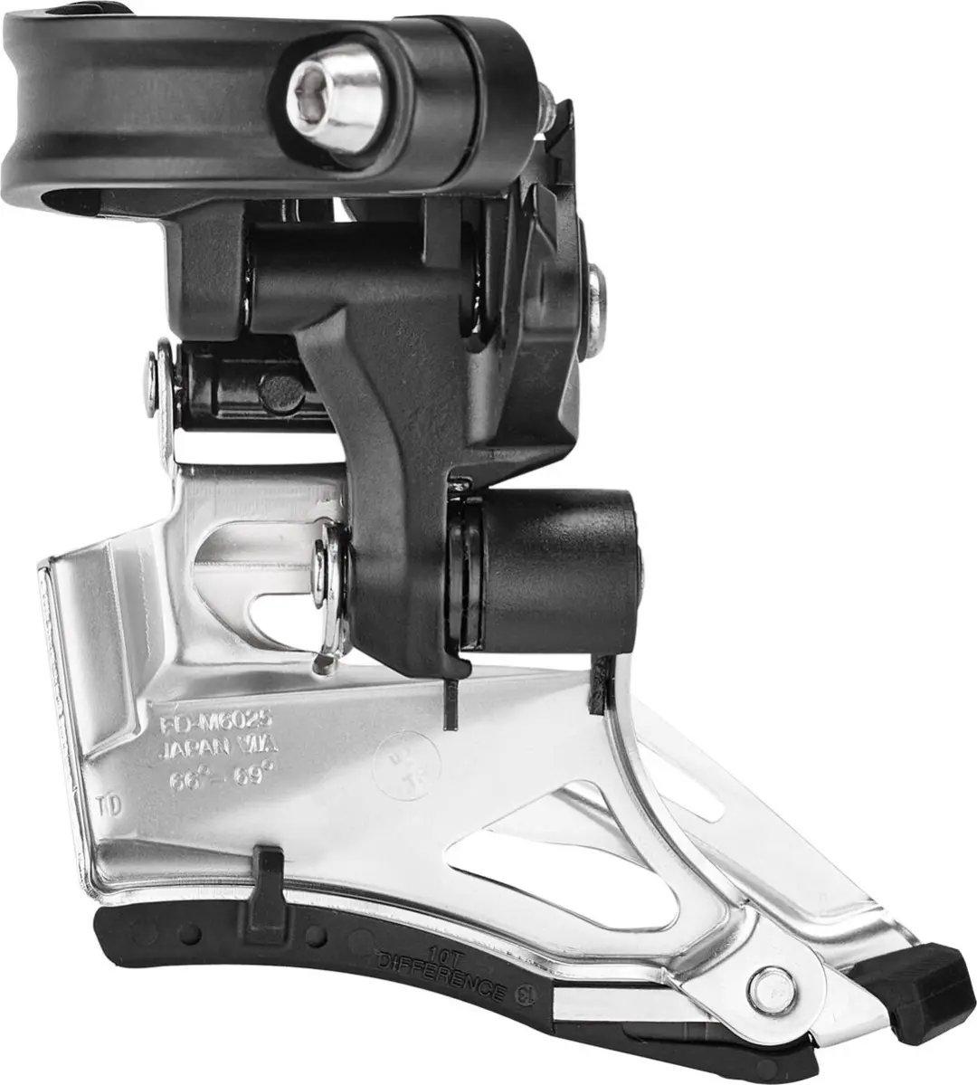 Shimano Deore FD-M6025-H Voorderailleur 2x10 - 34,9mm - Zilver