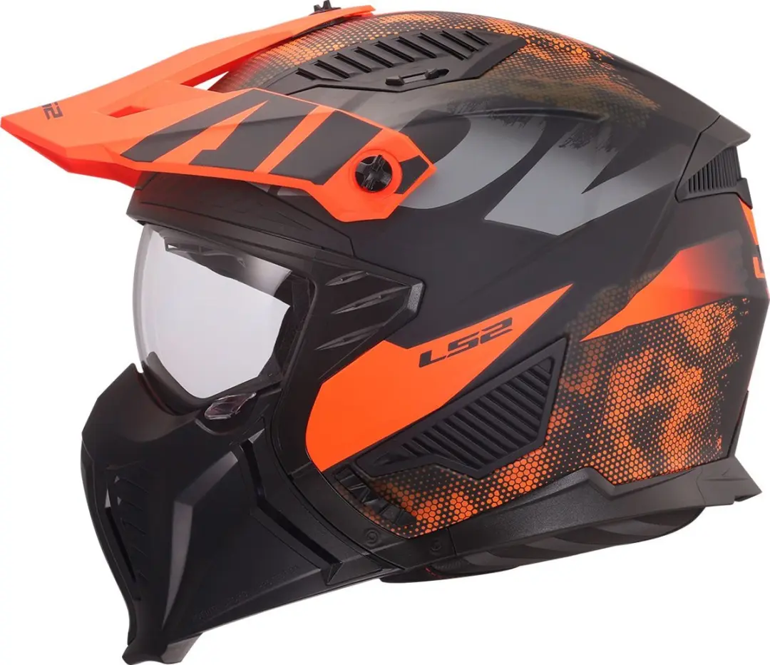 LS2 Helm Drifter Gas OF606 grijs / oranje maat S