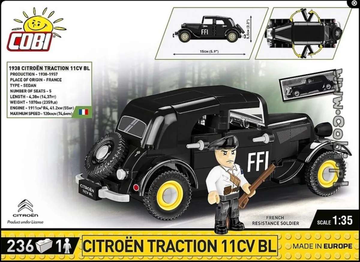 Cobi Citroën Traction 11CV BL Bouwset 2266 - 236 Stukken - 1:35
