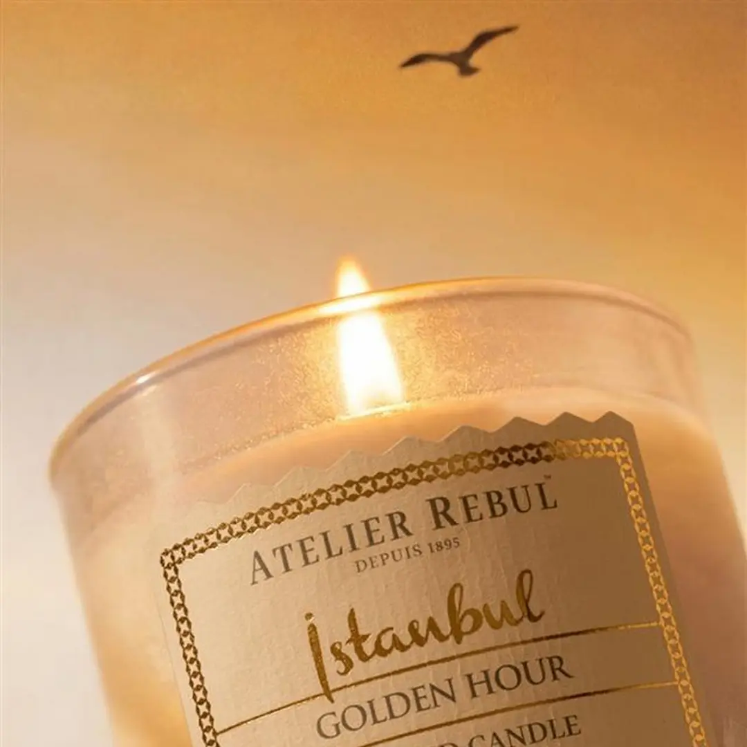 Atelier Rebul Istanbul Golden Hour Geurkaars - 210g - 45 Branduren - Marmer