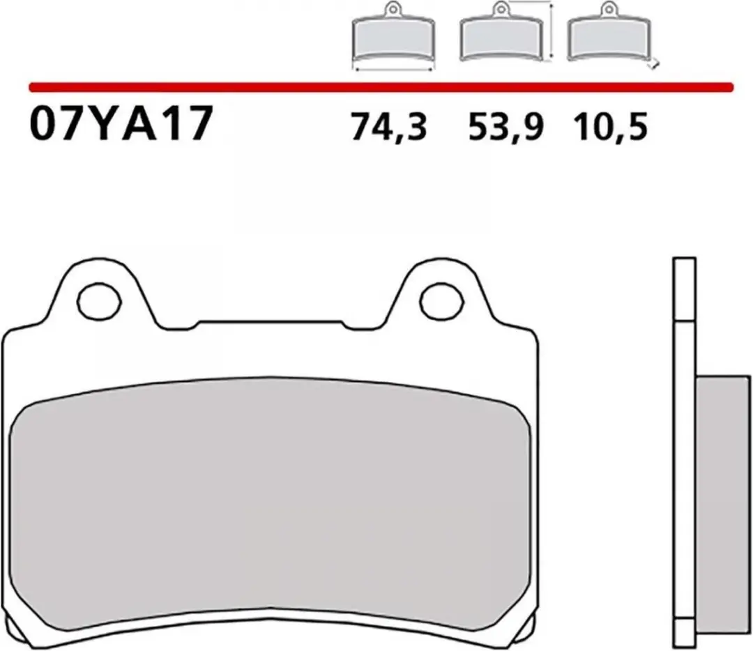 Plaquette de frein Brembo pour Moto Yamaha 250 FZR 1987 à 1988 AV / 07YA17.RR N