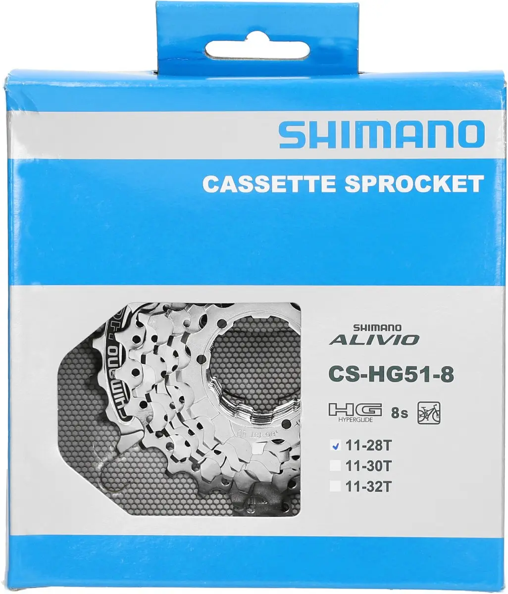 Shimano Alivio HG51 Cassette 8-speed 11-28T - Zilver/Chroom - afbeelding 6 van 6