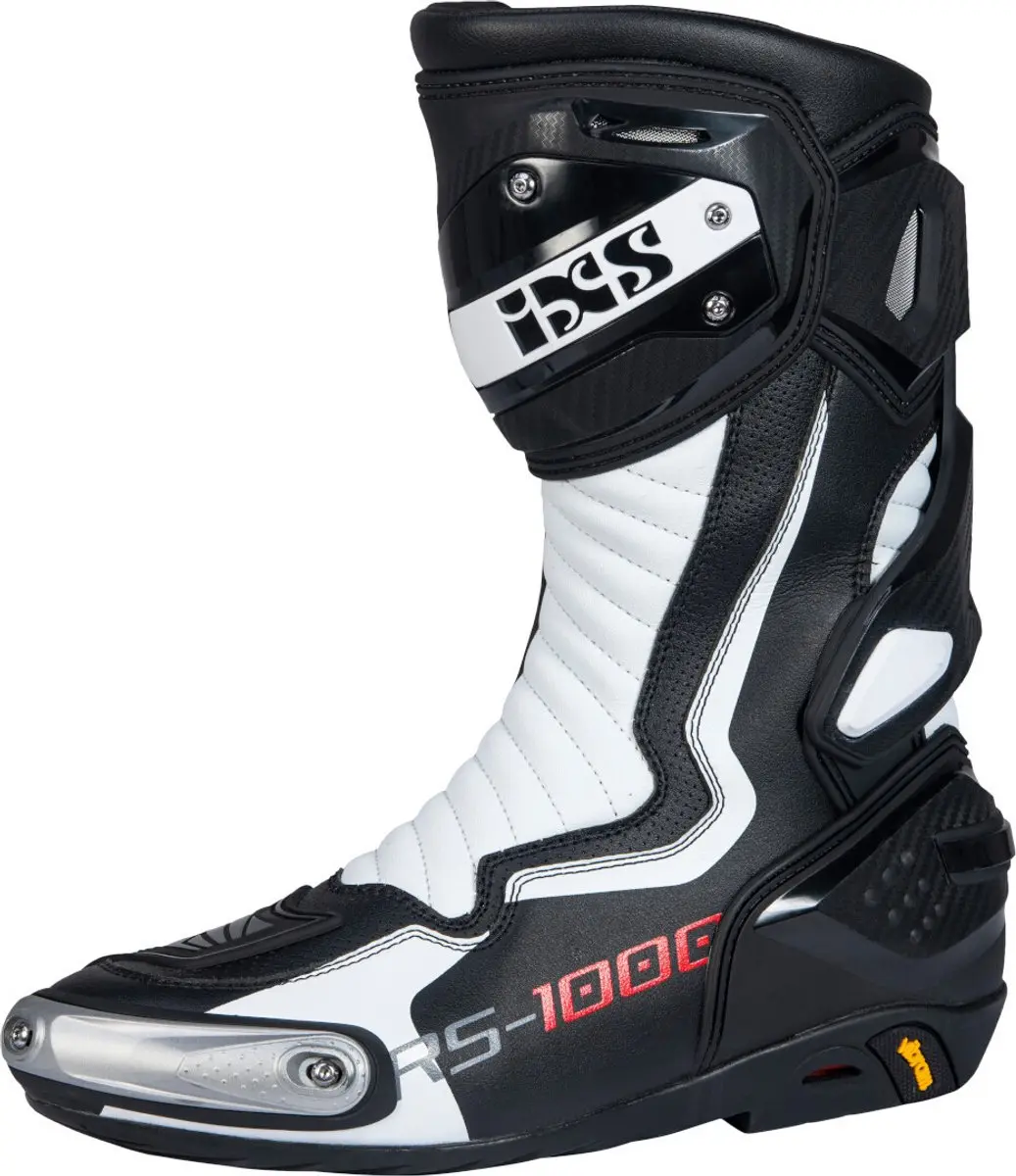 IXS RS-1000 Zwart Wit Motorlaarzen