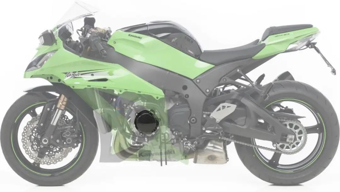 Cache carter alternateur carbone Leovince pour moto Kawasaki 1000 Zx-10 R Ninja