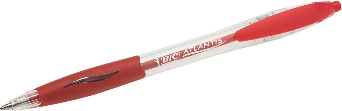 Bic Atlantis Classic Grip Medium Pen - Rood