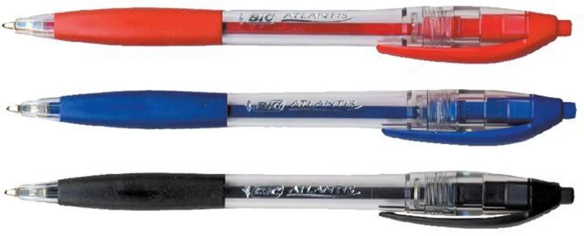 Bic Atlantis Classic Grip Medium Pen - Rood
