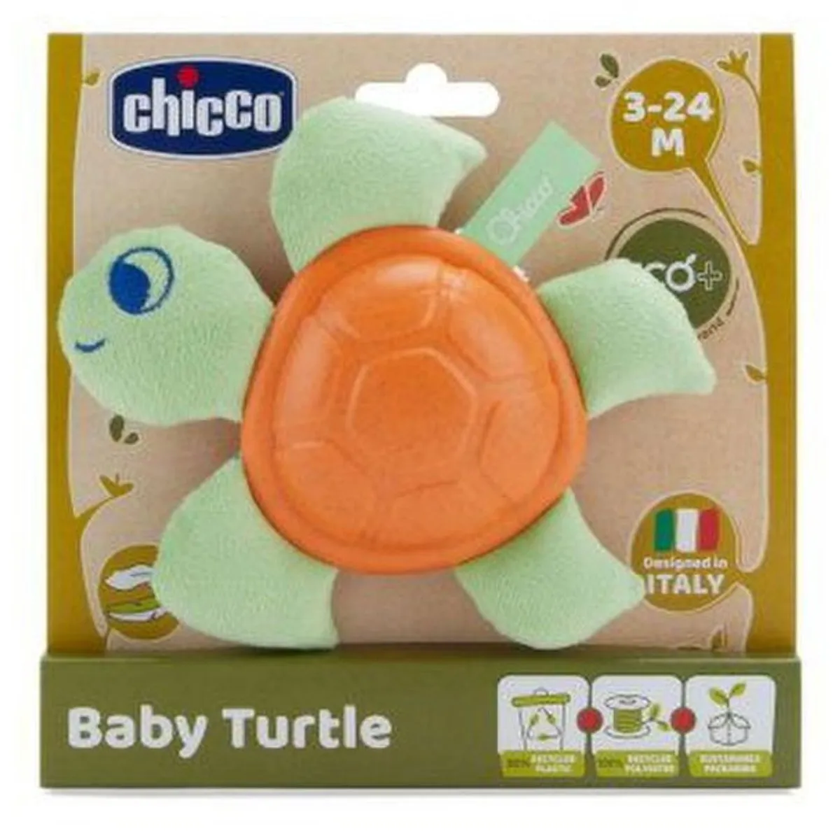 Chicco Baby Turtle Speelgoed - 3-24 Maanden - Groen/Bruin