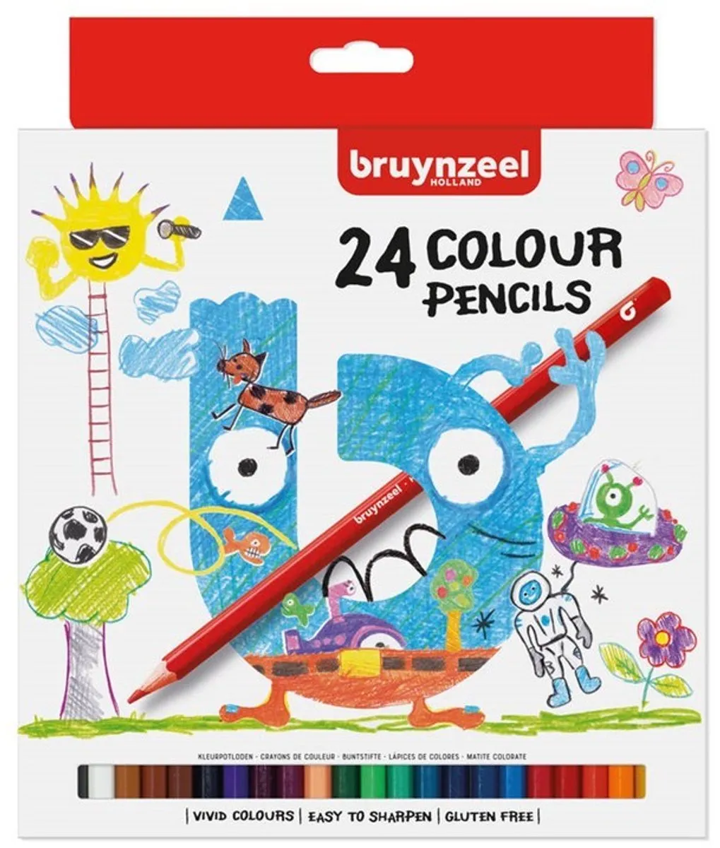 BRUYNZEEL Kleurpotloden Set 24 Stuks - Multicolor