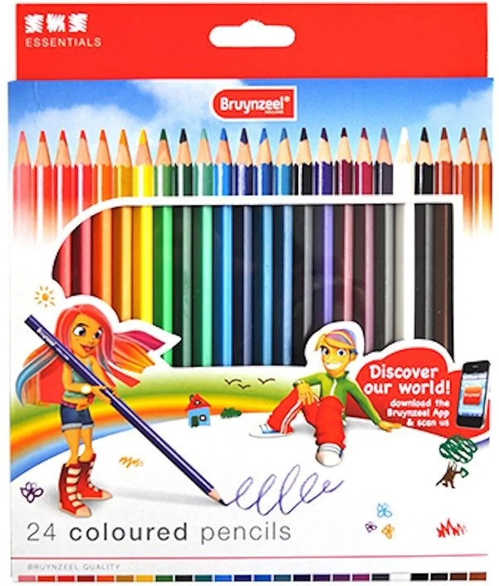 BRUYNZEEL Kleurpotloden Set 24 Stuks - Multicolor