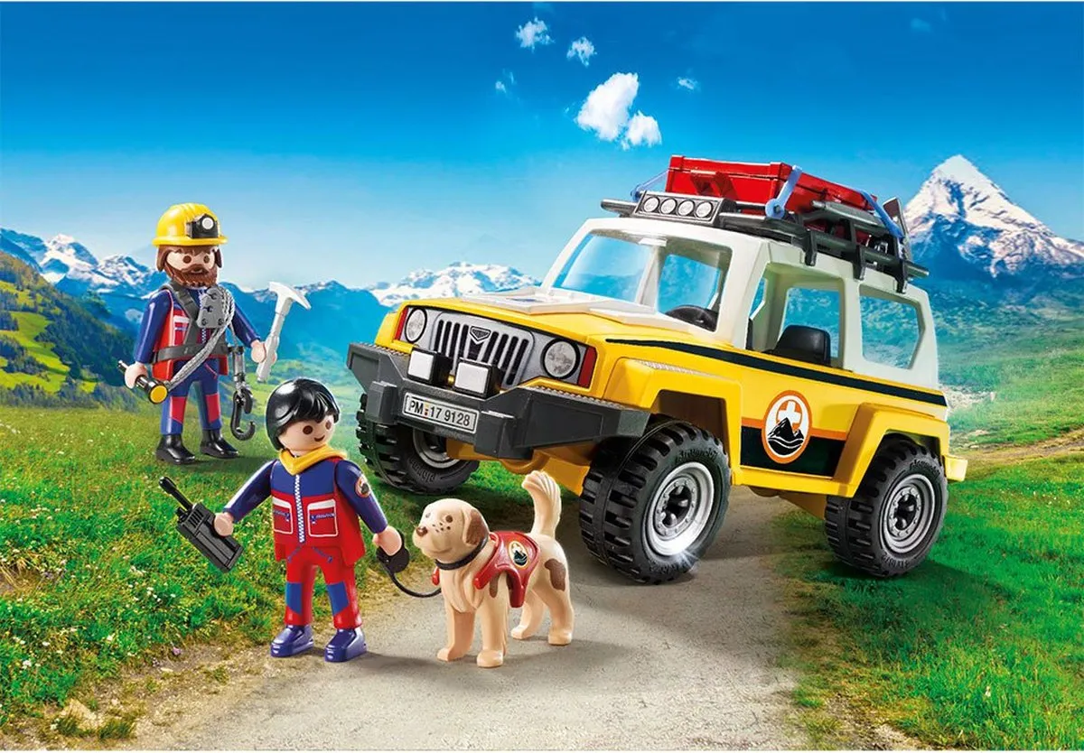 Playmobil Reddingswerkers Terreinwagen 9128 - Geel