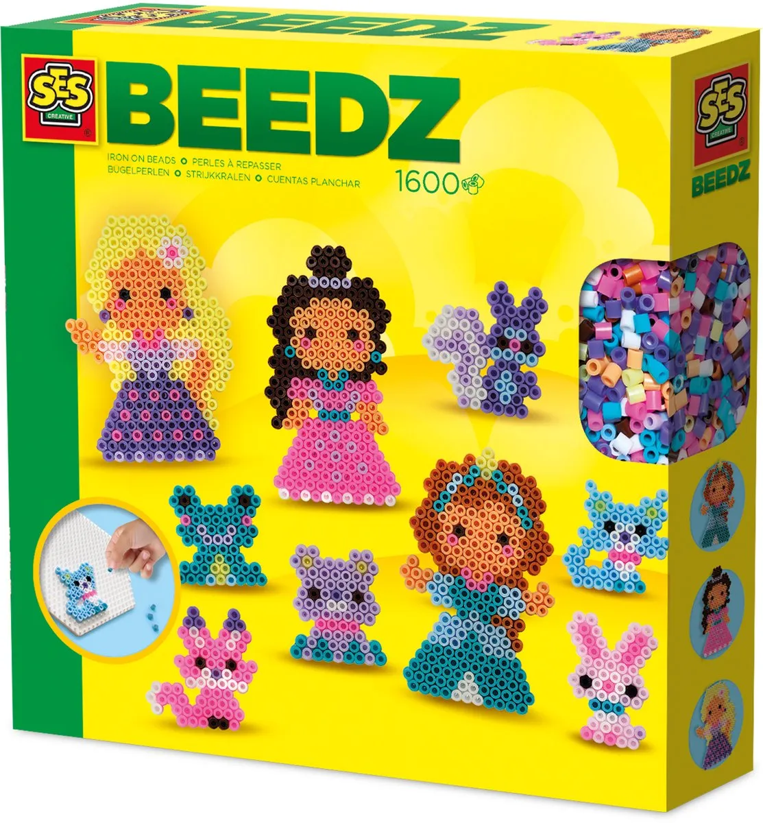 SES Creative Beedz Strijkkralen 1600 Stuks - Prinsesjes & Dierenvriendjes