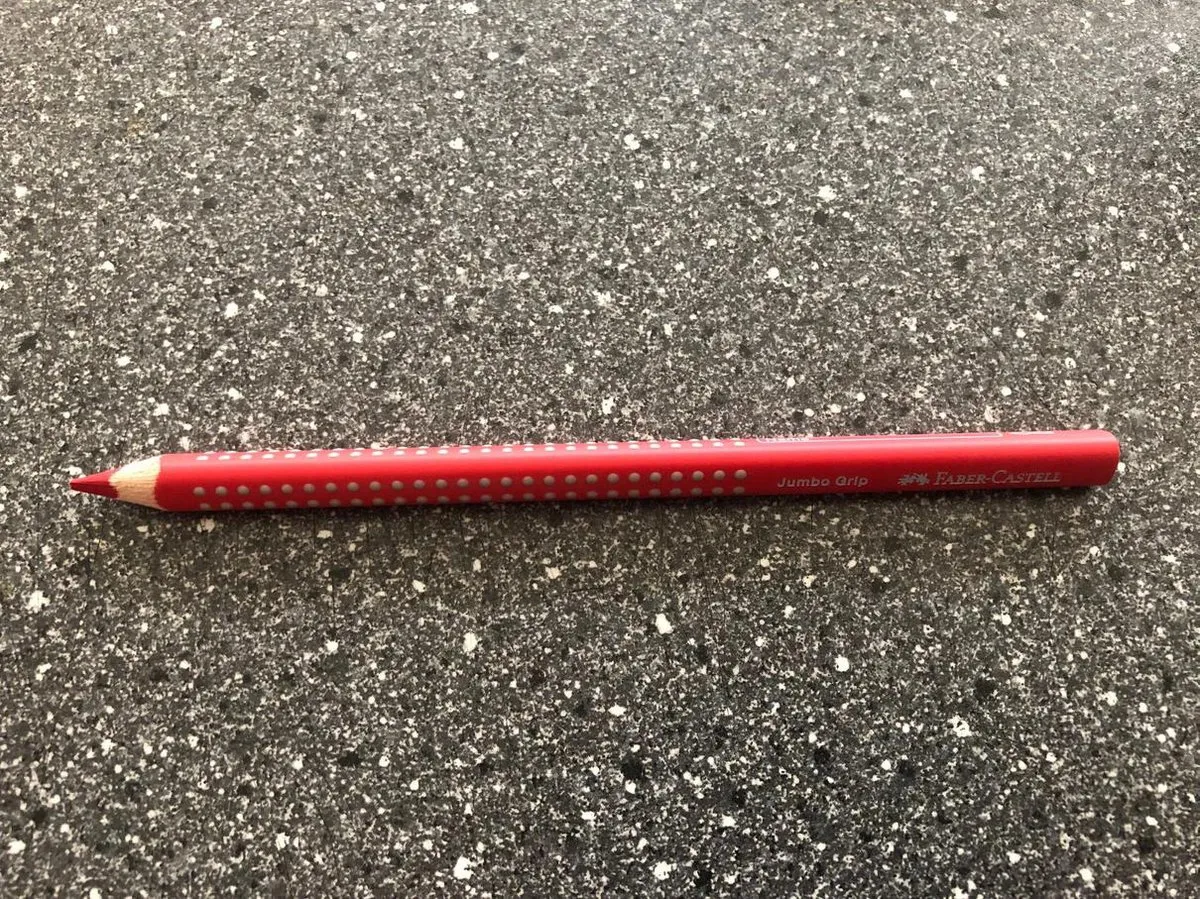 Faber-Castell Jumbo GRIP Potlood 110926 - Permanent Karmijn
