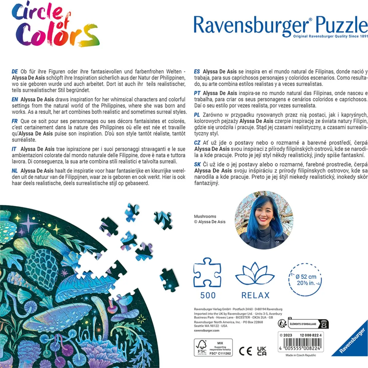 Ravensburger Circle of Colors Champignons Legpuzzel 500 Stuks - Multicolor