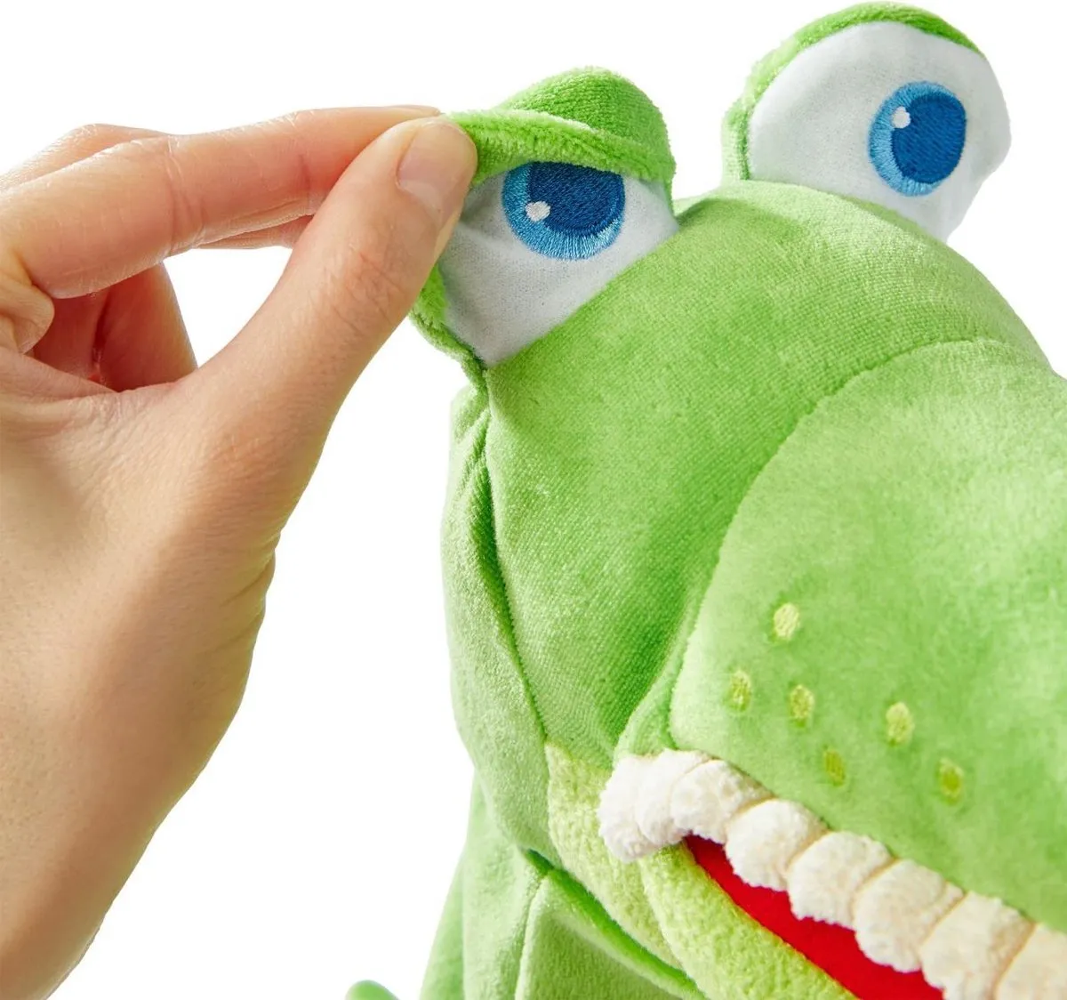 Haba Handpop Kroko Junior 30cm - Groen