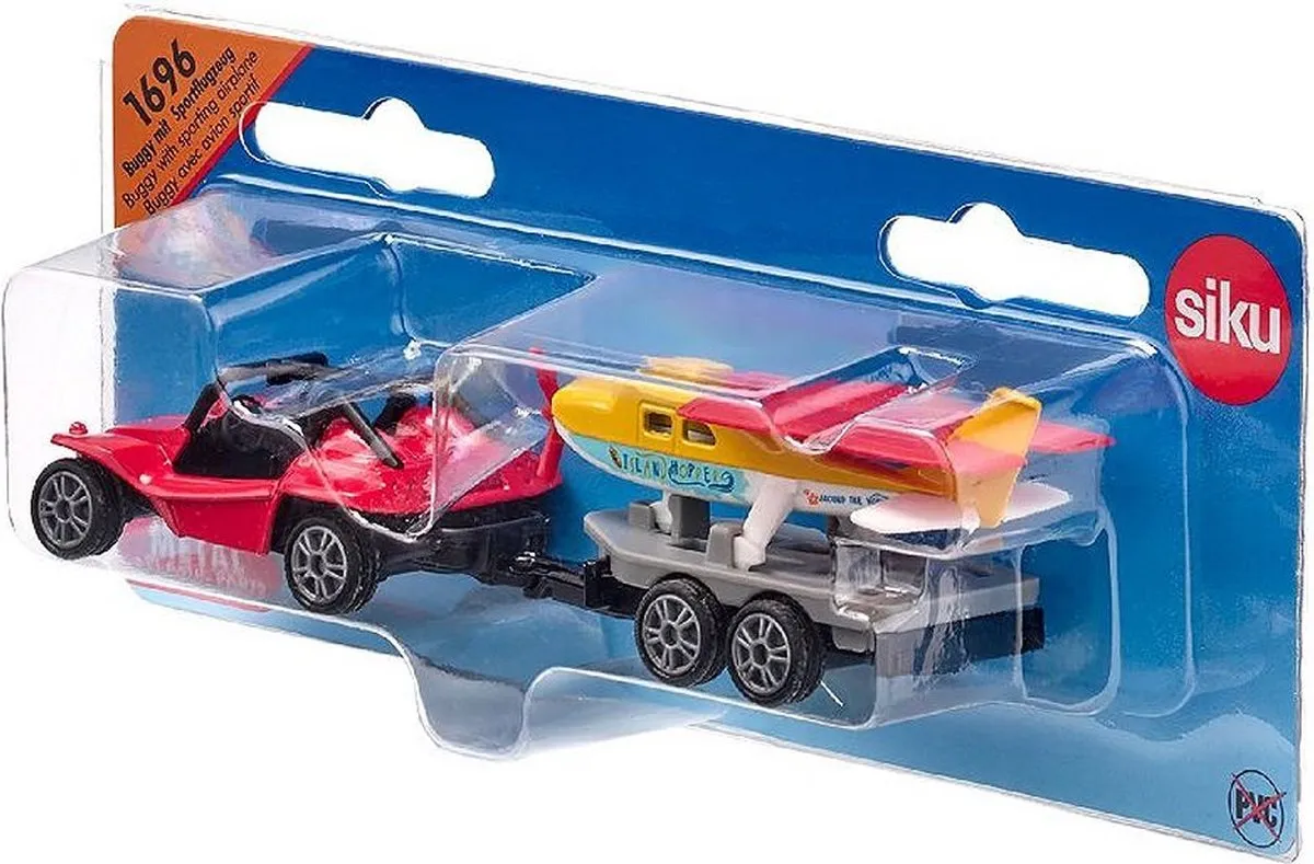 SIKU 1696 Buggy met Sportvliegtuig - Meerkleurig