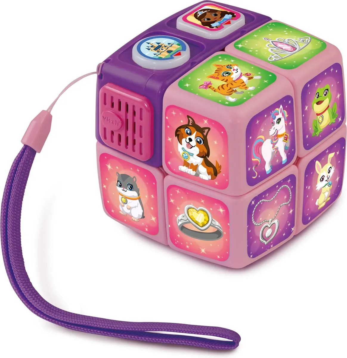 VTech Kubus Draai de Kubus Ontdekspelers Huisdieren Prinses Roze