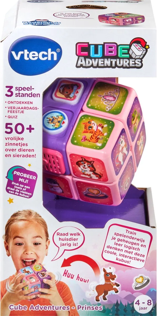 VTech Kubus Draai de Kubus Ontdekspelers Huisdieren Prinses Roze