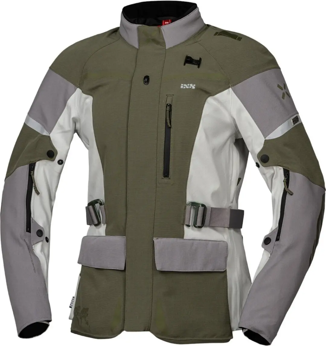 IXS Venture-STX 1.0 Waterdichte Dames Groen Grijs Textiele Motorjas