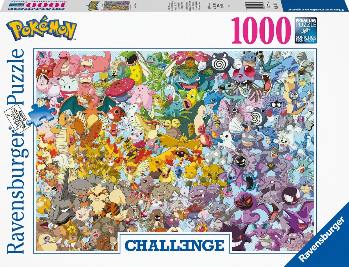 Ravensburger Pokémon Challenge Legpuzzel 1000 Stuks