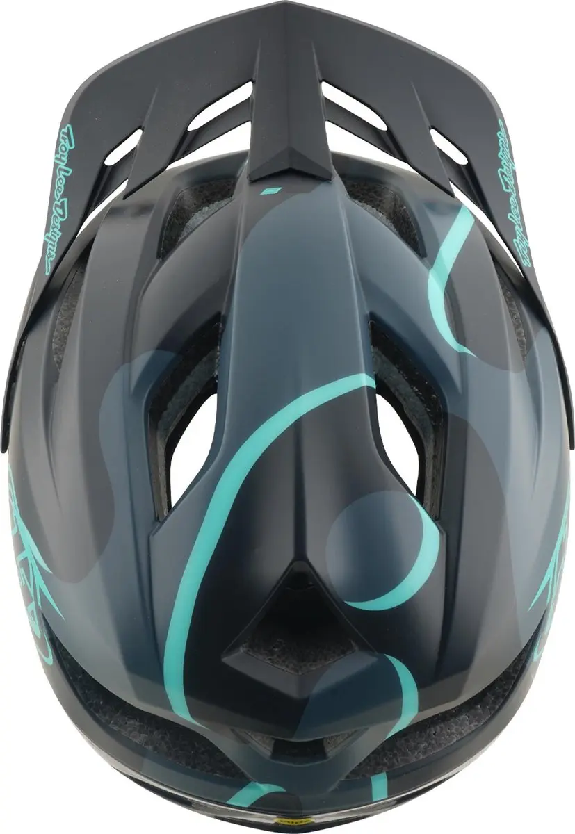 Troy Lee Designs Mips Flowline SE Fietshelm - XS/S - Donkerblauw/Turquoise - afbeelding 3 van 6