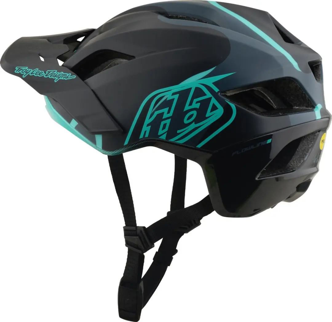 Troy Lee Designs Mips Flowline SE Fietshelm - XS/S - Donkerblauw/Turquoise - afbeelding 4 van 6