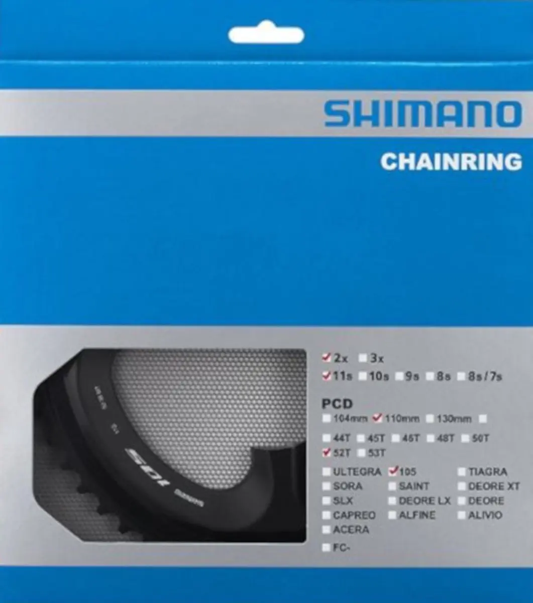 Shimano 105 FC-R7000 Kettingblad 52T - Zwart - afbeelding 6 van 6