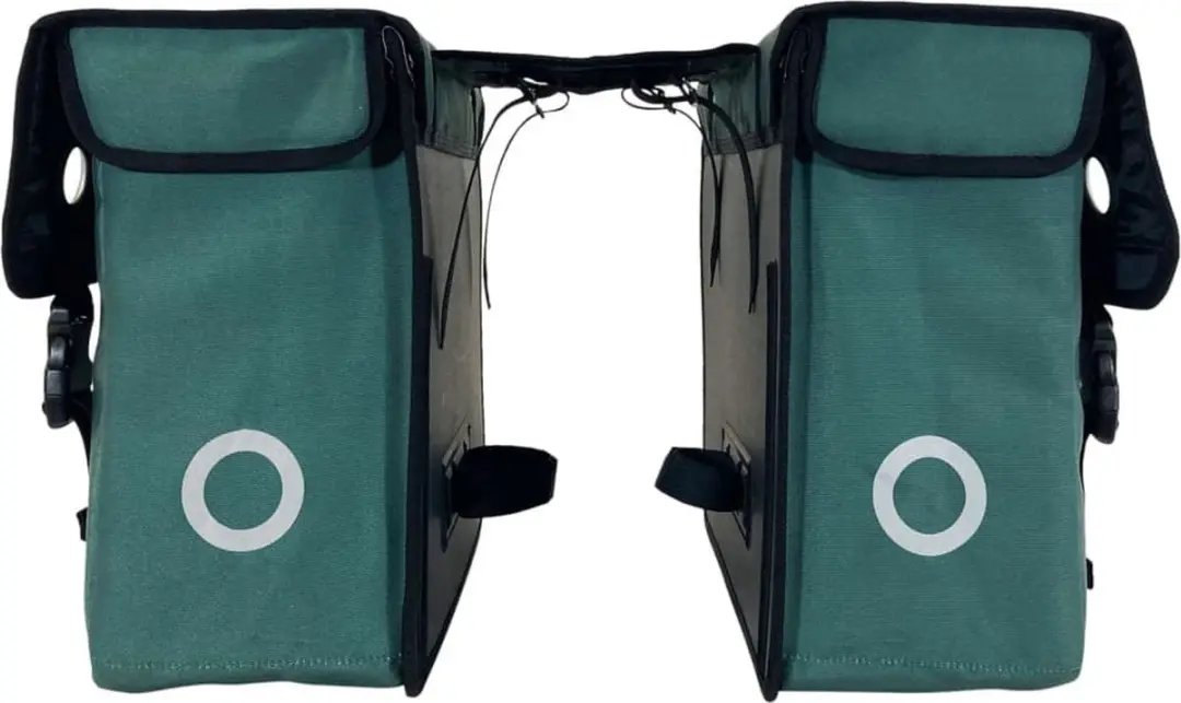 Willex Dubbele Fietstas Canvas 40L - Groen - afbeelding 3 van 6