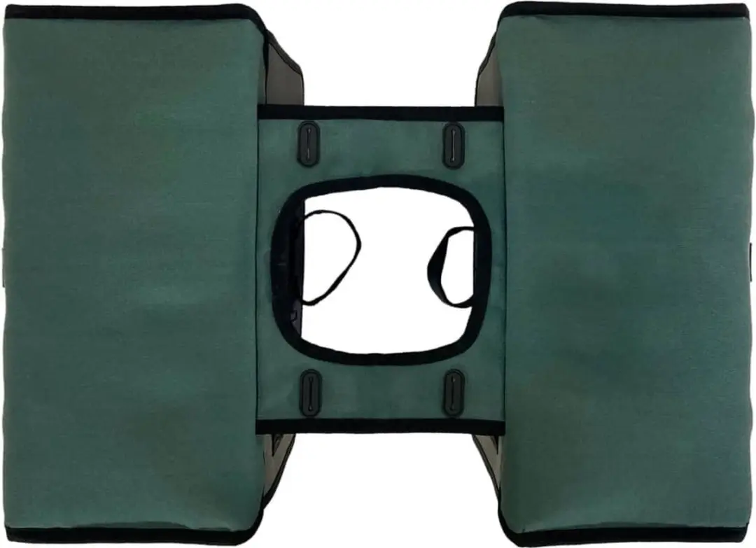 Willex Dubbele Fietstas Canvas 40L - Groen - afbeelding 4 van 6
