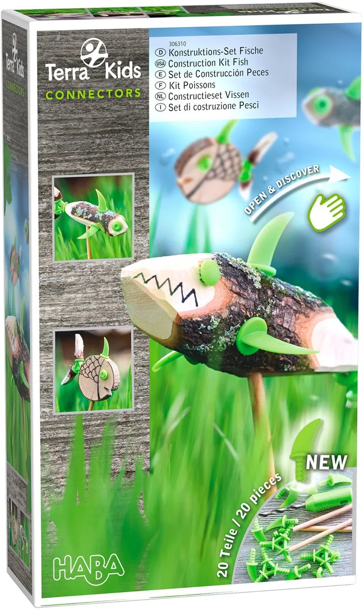 Haba Terra Kids Connectors Constructieset Vissen - Multikleur - afbeelding 6 van 6