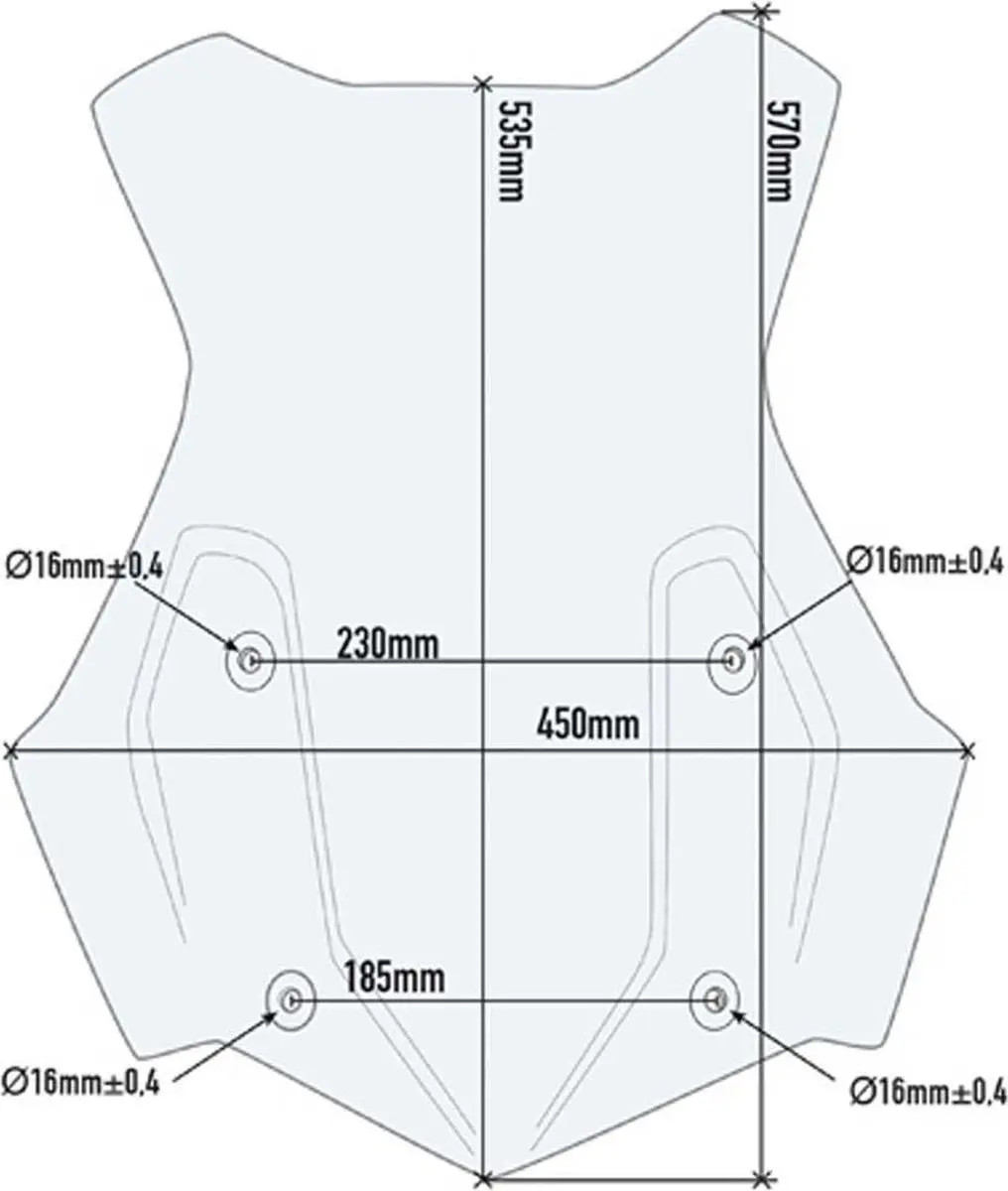 Givi 5124DT BMW R 1200/1250 GS Adventure Voorruit - Transparant