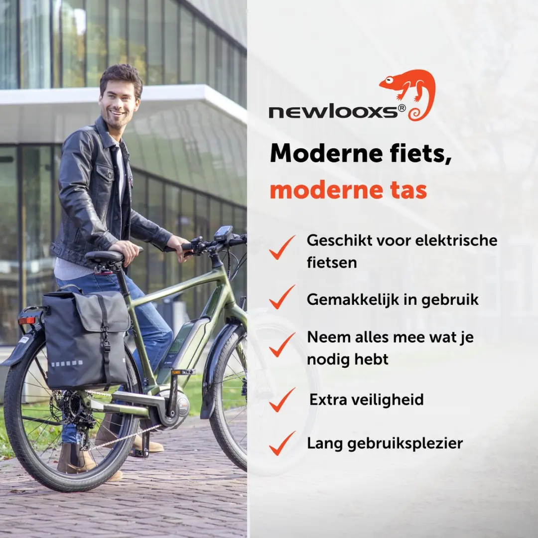 New Looxs Odense Single Fietstas 17.5L - Zwart