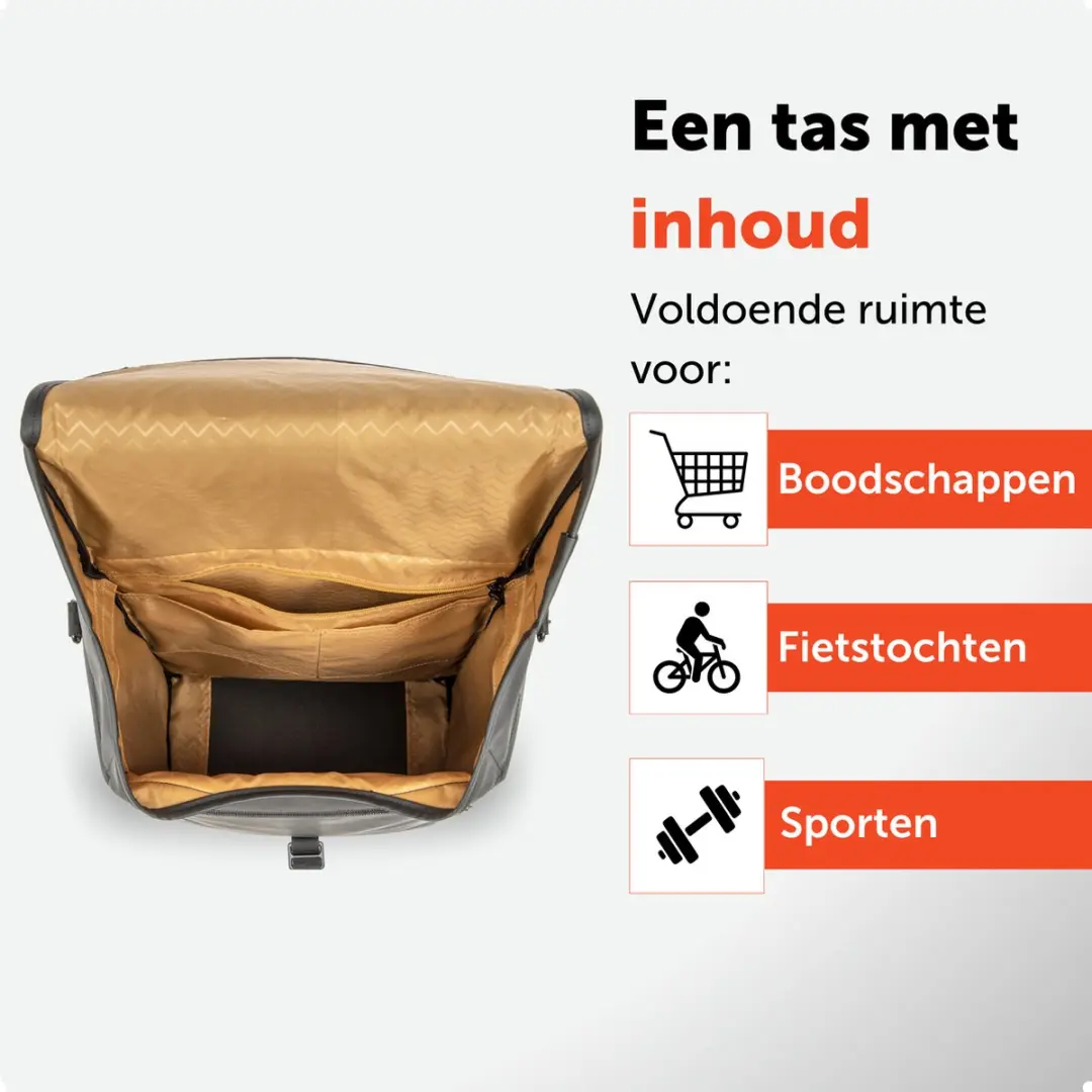 New Looxs Odense Single Fietstas 17.5L - Zwart - afbeelding 6 van 6