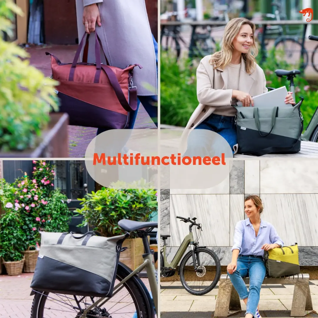 New Looxs Oslo Tendo Enkele Fietstas - 21L - Laptopvak - Multifunctioneel - Burgundy-Rust