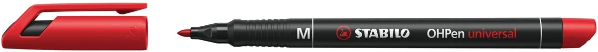 STABILO OHpen Permanent Viltstift 1mm Rood - 10 Stuks