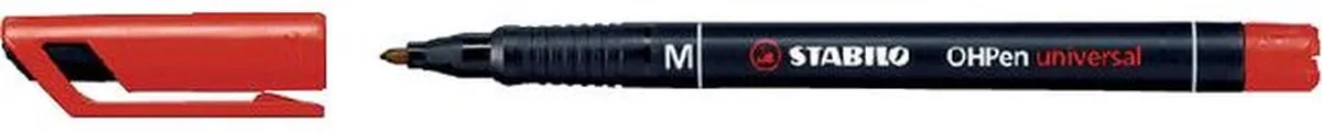 STABILO OHpen Permanent Viltstift 1mm Rood - 10 Stuks