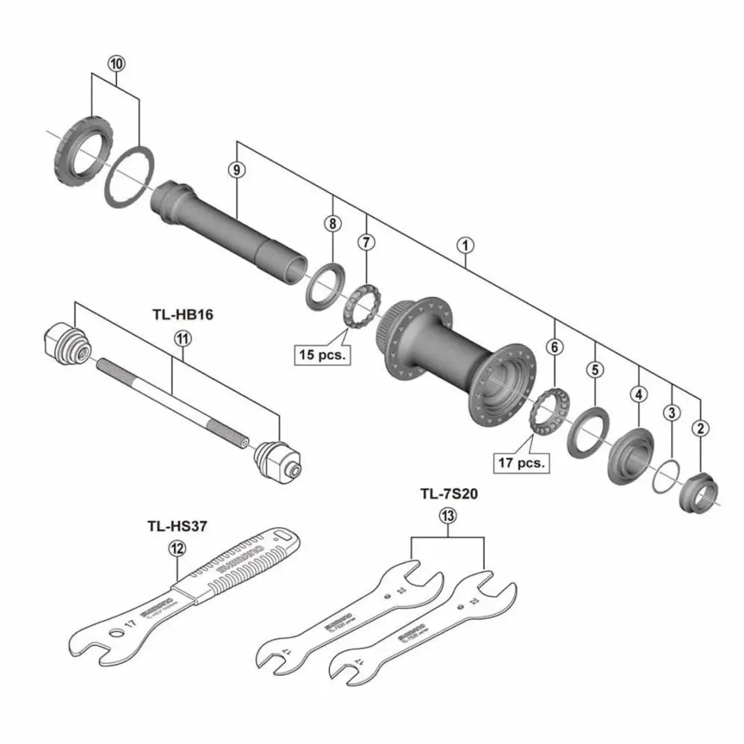 Shimano HB-MT400-B Naafas