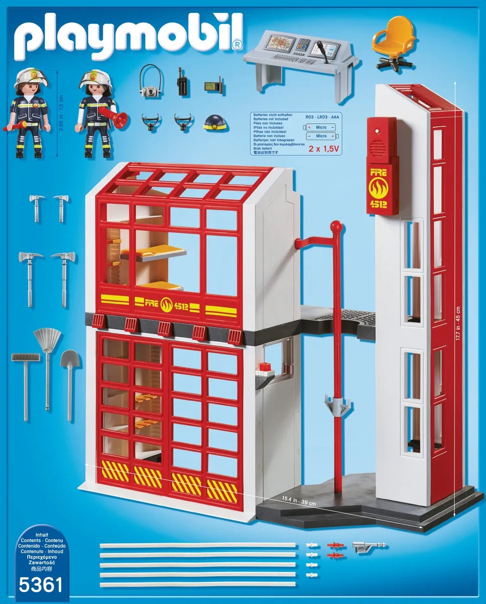 Playmobil Brandweerkazerne 5361 - Rood