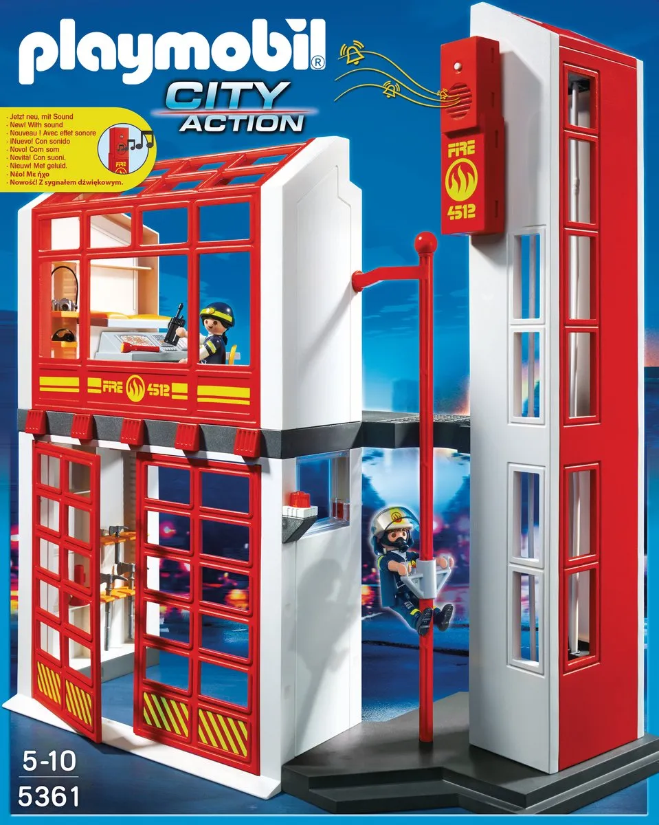 Playmobil Brandweerkazerne 5361 - Rood