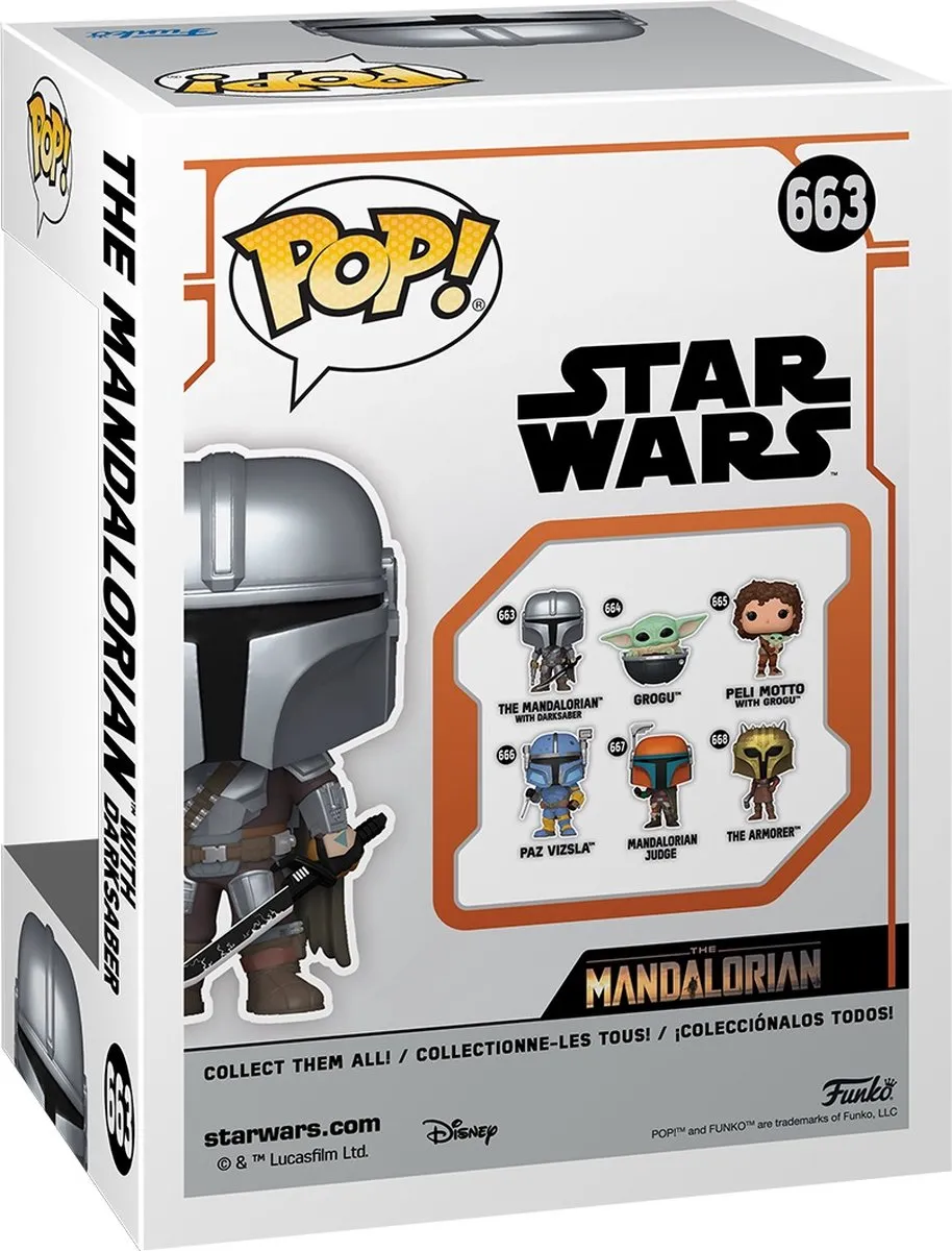Funko Pop The Mandalorian Darksaber Star Wars #663 - Multi